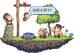 Pixel Game Scene - role-playing - Transparent Layer PNG