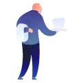 Man with Book - knowledge - Lossless PNG