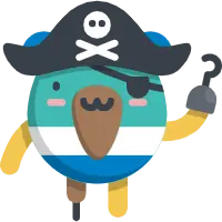 Pirate Round Character - round character - No Background PNG