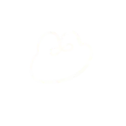 Cloud - line - white - Free PNG