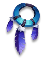 Feather Necklace - blue - High Resolution PNG