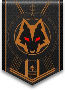 Wolf Head Badge - mysterious - Transparent Background PNG