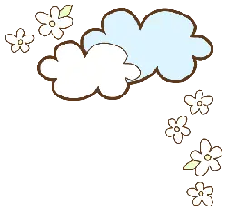 Clouds and Flowers - sky - Free PNG