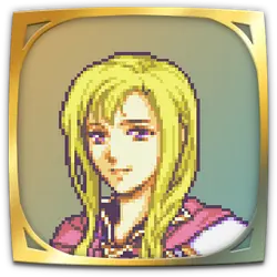 Golden Long-Haired Character - pixel art - Transparent Layer PNG