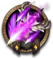 Purple Flaming Dragon Claw - magic - No Background PNG
