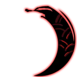 Red Crescent Moon - simple - No Background PNG