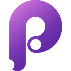 Purple Letter P - gradient - No Watermark PNG