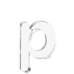Letter P - logo - metal - Transparent Background PNG