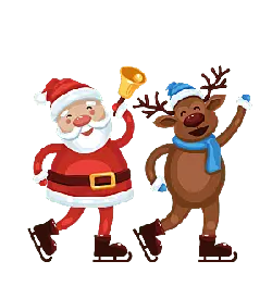 Santa Claus and Reindeer - happiness - Christmas - High Resolution PNG