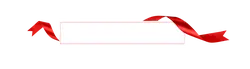Red Ribbon Decorative Frame - decoration - PNG