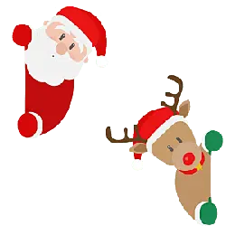 Santa Claus and Reindeer - holiday - Designer Recommended PNG