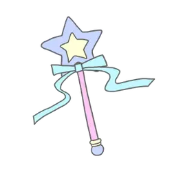 Star Wand - ribbon - PNG Images