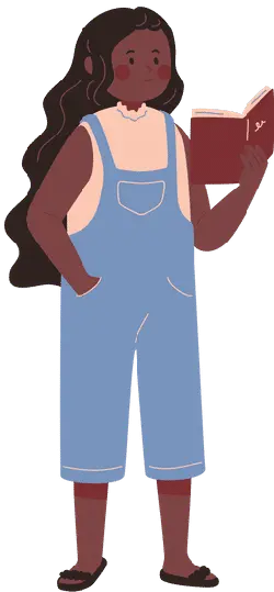 Girl in Blue Overalls - overalls - Free PNG