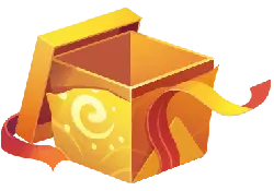 Golden Gift Box - open - PNG Images
