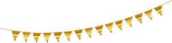 Gold Pennant Decoration - party - High Resolution PNG