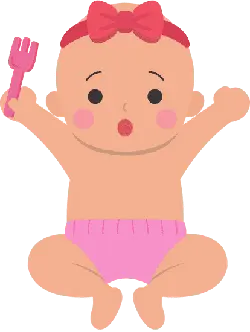 Little Girl with Bow - pink - High Resolution PNG