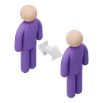 Two Purple Figures - interaction - High Resolution PNG