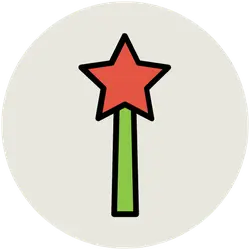 Star Wand - red - PNG