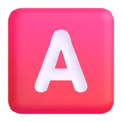 Pink Square A - letter - No Background PNG