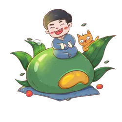 Boy and Cat on Fruit - happiness - No Watermark PNG