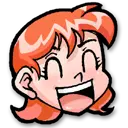 Red-haired Girl - smile - anime - No Watermark PNG