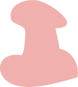 Pink Mushroom - simple - Transparent Layer PNG