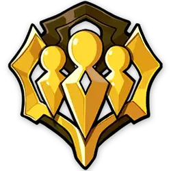 Three Person Badge - gold - PNG Images