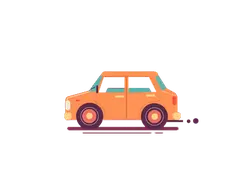 Orange Car - design - Transparent Layer PNG