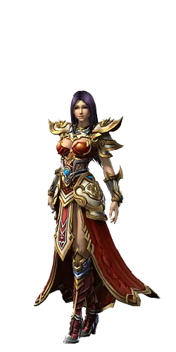 Purple-haired Female Warrior - game character - female - Lossless PNG
