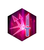 Three Arrows and Sword - neon light - PNG Images