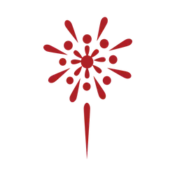 Fireworks - night sky - red - High Resolution PNG