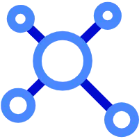 Blue Four Links - lines - Free PNG