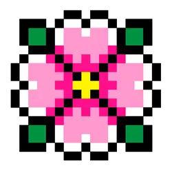 Pixel Flower - flower - High Resolution PNG