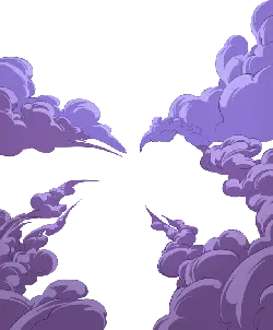 Purple Clouds - illustration - Transparent Background PNG