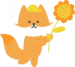 Fox with Hat - cute - Free PNG