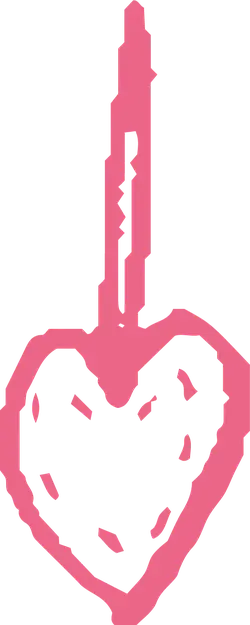Pink Key Heart Pendant - jewellery - Free PNG