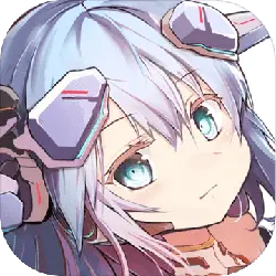Silver-haired Girl - machinery - blue eyes - PNG Images