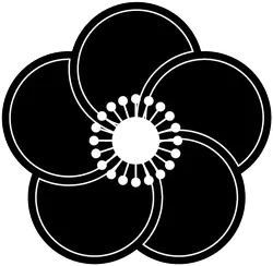 Plum Blossom - line art - Transparent Background PNG