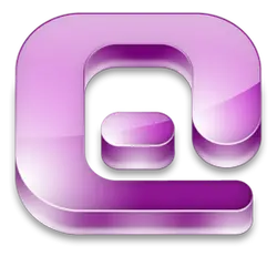 Purple Glossy Icon - logo - Transparent Layer PNG