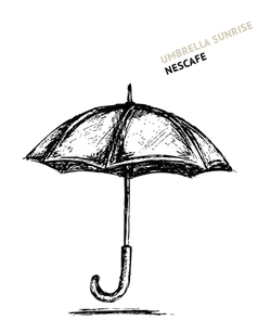 Umbrella Sunrise - illustration - Lossless PNG