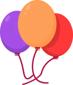 Colored Balloons - PNG
