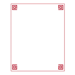 Red Border Pattern - symmetrical - red - Free PNG