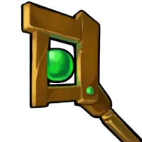 Green Gem Staff - green - Transparent Background PNG