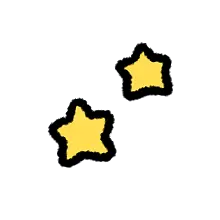 Yellow Stars - Curated PNG