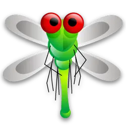 Cartoon Dragonfly - red eyes - No Watermark PNG