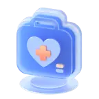 Blue First Aid Kit - medical - PNG