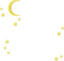 Crescent Moon and Stars - stars - Transparent Background PNG
