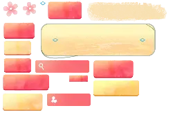 Colorful Button Set - gradient - Transparent Layer PNG