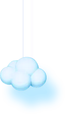 Cloud Lamp - hanging - No Background PNG