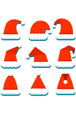 Santa Hat - white - Free PNG